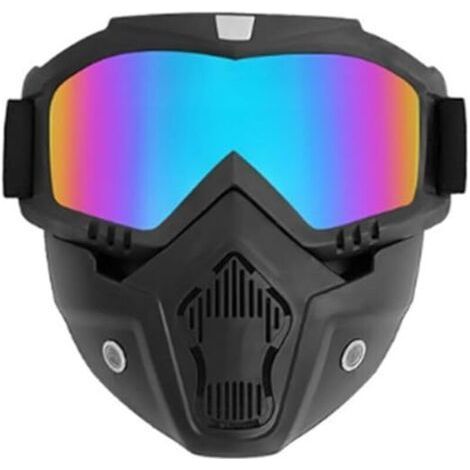 Motorcycle Goggles Motorcycle Mask Motocross Goggles Mask Motorcycle Goggles with Removable Mask Windproof Motocross Mask Riding Motocross Sun Glasses (1/5)