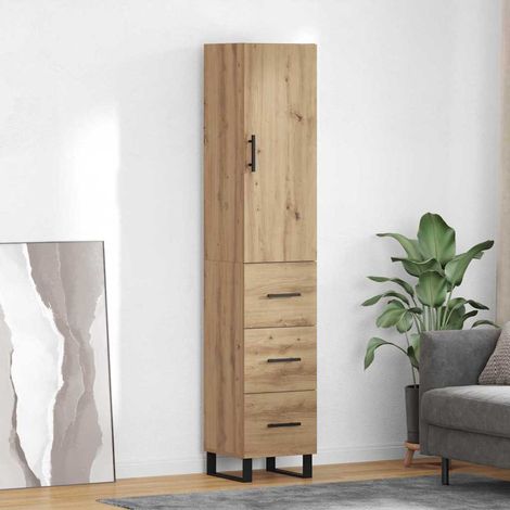 vidaXL  Highboard  Artisan Oak 34.5 x 34 x 180 cm Engineered Wood