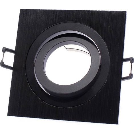 Foco empotrable classic cuadrado negro