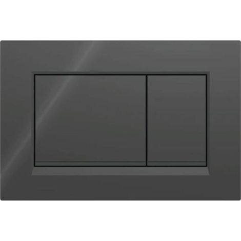 Geberit Sigma20 (ehemals Sigma30) eckige Betätigungsplatte für 2-Mengen-Spülung: schwarz, mattschwarz (115.883.DW.1)
