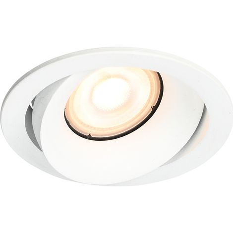 Faretto incasso tondo Ø9 bianco orientabile GU10 Italux