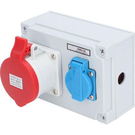 Prise murale CEE étanche IP44 250 V CA 16 A, modèle européen, et prise combinée CEE 5 broches 32 A 220-380 V CA ou 240-415 V CA (1/5)