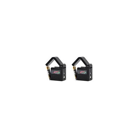 2 pcs Testeur de Piles numérique, Testeur de Piles Universel, Fonctionne sans Pile, pour AA/AAA/C/D et 9V PP3 Batteries et Piles Boutons (1/5)