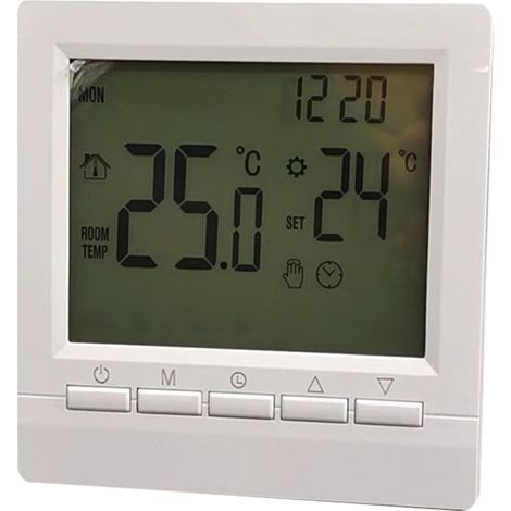 Termostato domestico, termostato intelligente programmabile 7 giorni su 7 con blocco di sicurezza per bambini. (1/3)