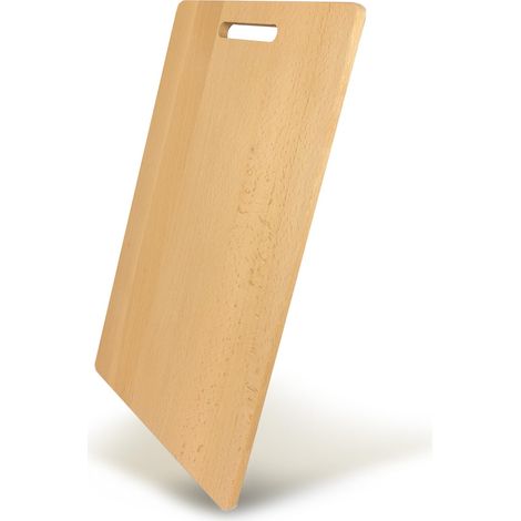 Fackelmann Tagliere per preparare e servire in tavola, con foro per il trasporto e la sistemazione, materiale in legno di faggio di alta qualità, dimensione 40 x 26 x 1 cm, Linea Legno (1/5)