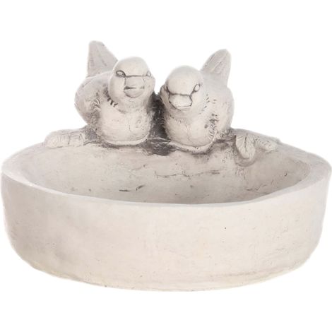Baño de pájaros de hormigón para el jardín (1/5)