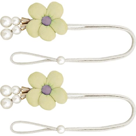 Embrasses de rideaux élégantes, motif floral réglable, sans perçage, déco intérieure. (1/5)
