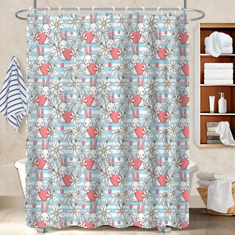 Rideau douche polyester 180x180 Évasion protection douche pour votre chalet à la montagne (1/5)