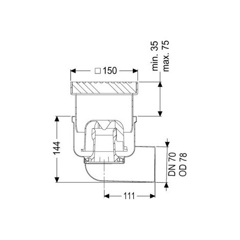 KESSEL 54400.20 Siphon de sol/plafond Ferrofix