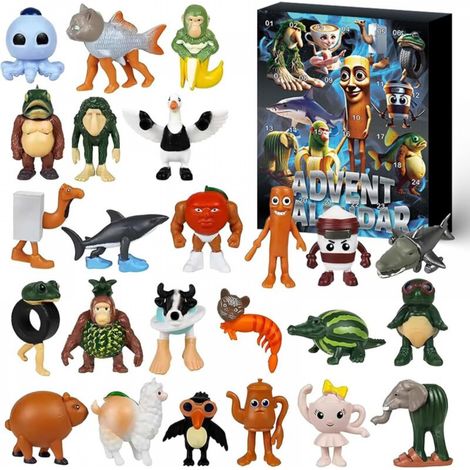 Calendrier de l'Avent 2025, coffret de 24 figurines, cadeaux inspirés de Tralalero Tralala, calendrier de l'Avent de 24 jours (1/5)
