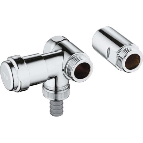 Vanne de vidange pour chaudière 41040, taille de conception DN20, raccordement à gauche, pour 1/2 pouce chromé (1/2)