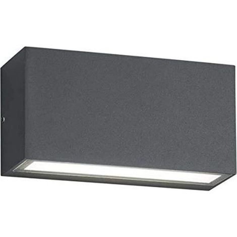 Applique Murale Rectangulaire Trent Led IP65 Anthracite Double Emission Trio Lighting (1/3)
