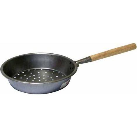 PADELLA PER CASTAGNE CONICA CON MANICO IN LEGNO 26CM