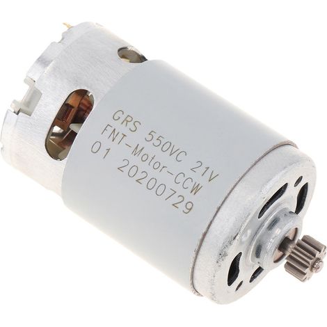 Motor CC RS550 21V 29000 tr/min, speed box with double speed and 11 teeth with a couple of speeds, visible from the perçage without the aim being permanent.