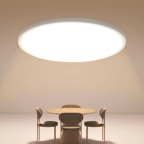 Plafonnier LED Ø40cm, 36W 3980LM Lampe De Plafond, IP44 Plafonnier Salle De Bain LED, 3000K Lumière Chaude Luminaire Pour Chambre, Salle De Bain, Cuisine, Couloir, Balcon (1/5)