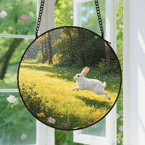 Capteur de soleil en vitrail - décoration spirituelle 30cm (1/4)
