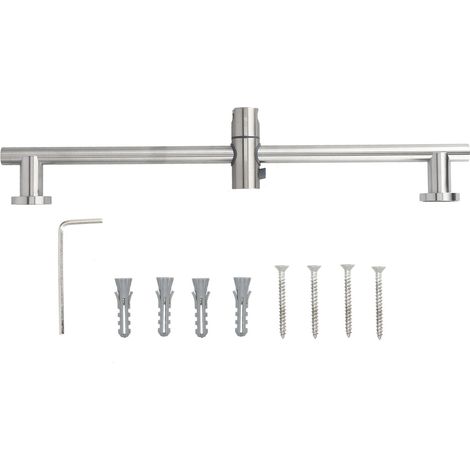 Barre de douche coulissante en acier inoxydable 304, réglable à main, tige de levage pour salle de bain (1/5)