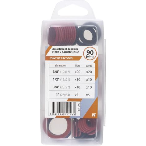 Coffret brochable joints fibre & caoutchouc pour raccord NOYON & THIEBAULT 12/15/20/26