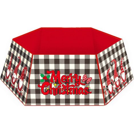 Jupes de sapin de Noël mignonnes,(627825cm) boîtes imprimées, boîtes hexagonales, décorations de jupe de sapin de Noël, fournitures de fête (1/5)