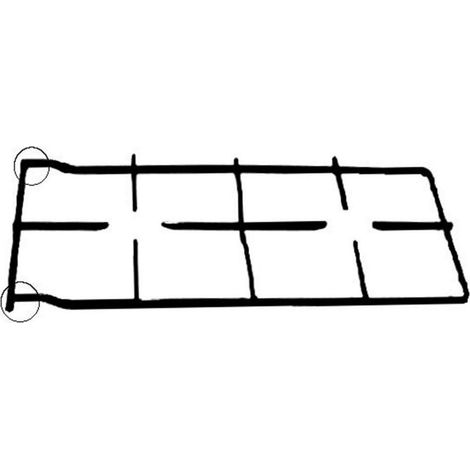 ARISTON GRIGLIA CUCINA 2 FUOCHI SMALTATA NERA CM.45,3 X 20,9 1 PEZZO P 0269 (1/2)