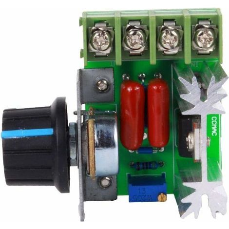 Controlador de velocidad de motor, CA 50-220V 2000W 25A Módulo de control de velocidad de motor CA Regulador de velocidad Regulador de voltaje ajustable (1/5)