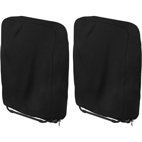 2x Waterproof Outdoor Folding Deck Chair Cover, Garden Folding Sun Lounger Cover, 210D Oxford Fabric Windproof Anti-UV Protective Cover for Folding Chair, Deckchair (110x71cm) (1/5)