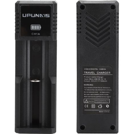 Chargeur De Batterie - USB 5V 2A - Pour Piles 18650 26650 18350 17670 16340 14500 10440 RCR123 - 1 Unite (1/5)