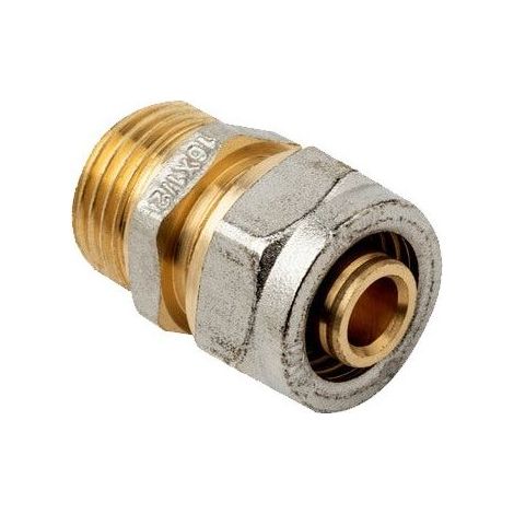 Raccord mâle 3/4'' pour tube de compression multicouche 25 mm, sans machine à sertir, gris (1/5)
