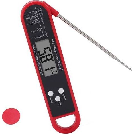 Thermomètre de cuisine numérique, sonde rotative à 180°, mesure de -50 à 300 °C, aimant et trou de suspension. (1/5)