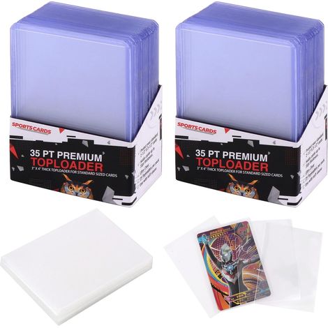 50 fundas protectoras para cartas, fundas rígidas para cartas Pokémon, cartas coleccionables, cartas Magic, MTG, The Gathering, juegos de mesa, Yugioh (1/5)