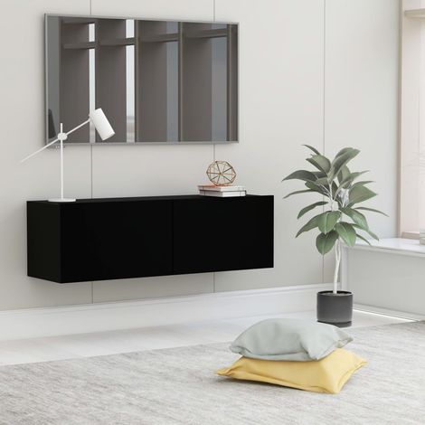 Mobile Porta TV Nero 100x30x30 cm in Legno Multistrato vidaXL (1/6)