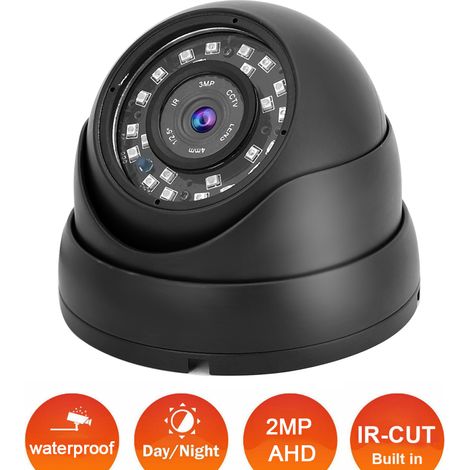 1080p AHD Dome-Überwachungskamera für Bus, Boot, Auto - NTSC-System (Schwarz) (1/5)