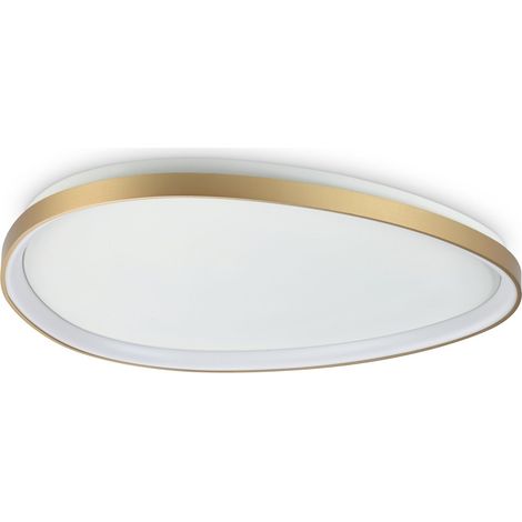Ideal Lux Plafoniera moderna Gemini 1 luce LED integrato ottone metallo
