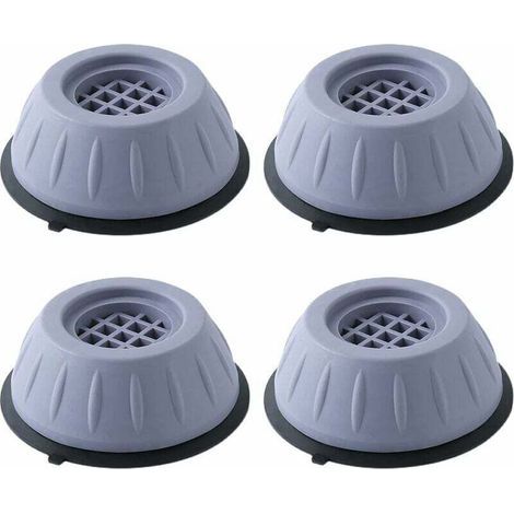 4Pcs Patins Anti Vibration Lave Linge Tapis Anti Vibration Machine a Laver Caoutchouc Antidérapant Pied à Suppression des Chocs et du Bruit, Antidérapant pour Lave-Linge Réfrigérateur, Surélevé 3cm (1/5)