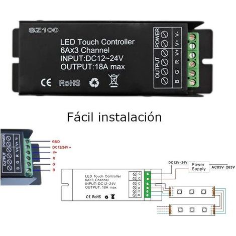 Control remoto RGBV+ con mando avanzado para iluminación subacuática (1/4)