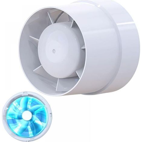 (LFI-09S) Silent Extractor Fan, 104mm, 130m³/h, 12W, Inline Duct, Axial Duct, Energy Saving, For Bathroom Toilet Tent Greenhouse Kitchen Office Garage (1/5)