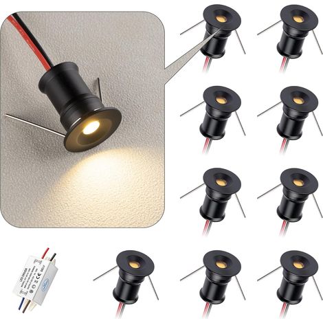 Projecteur LED miniature 902 120°, 12 V CC, 1 W, IRC 80, 75 lm, installation encastrée, convient à l'éclairage de meubles tels que les caves à vin, les armoires à chaussures, etc. (1/5)