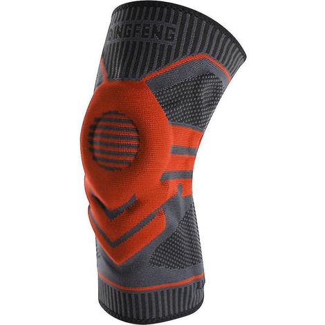 Knieorthese mit Meniskusunterstützung, Gel-Patellapolstern und seitlichen Stabilisatoren für Laufen und Arthritis – XXL – Rot (1/5)