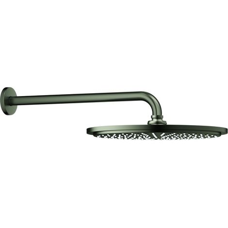 GROHE Kopfbrauseset Rainshower Cosmopolitan 310 100738, 1 Strahlart, Metall-Kopfbrause (27 478), Brausearm 380 mm, Maximaler Durchfluss (bei 3 bar): 8 l/min, satin graphite (1/4)