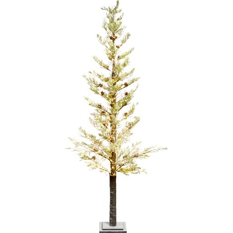 Árbol de Navidad artificial con LED 245 cm exterior e interior moderno blanco Grenivik