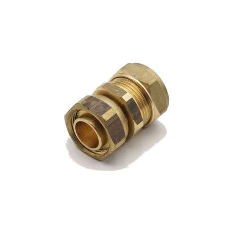 PrimaPlus Brass Compression Straight Tap Connector 22mm x 3/4" (1/3)