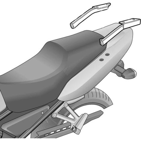 Portapacchi Shad per Yamaha FZS 600 SH Fazer, FZS 600 H Fazer, FZS 600 N Fazer, FZS 600 SN Fazer, FZS 600 N Fazer, (1/3)