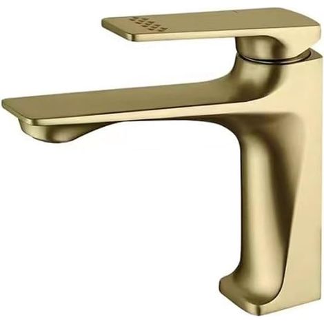 Miscelatore Lavabo Monoforo in Ottone Massiccio Cromato con Aeratore Risparmio Idrico Design Elegante Ideale per Bagno e Camper (1/4)
