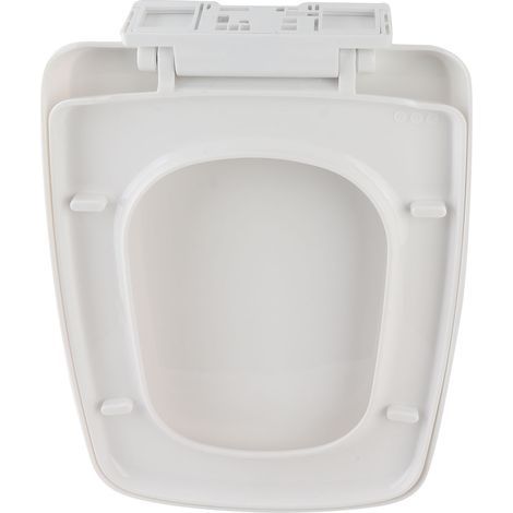 Siège de toilette carré avec couvercle épais en PP, facile à installer, accessoire de salle de bain moderne et propre pour le confort de la maison (1/5)