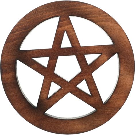 Plaque D'autel Pentagramme en Bois Rétro et Artistique, Jouet de Divination Décoratif pour Maison ou Bureau, Décoration Murale Métaphysique Étoile Pentagramme (1/5)
