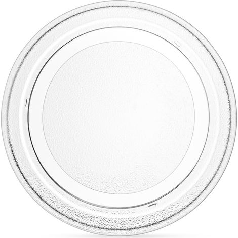 Plateau tournant en verre de 25,5 cm pour micro-ondes, résistant à la chaleur, incassable, plateau tournant de rechange pour micro-ondes, facile à nettoyer (1/5)