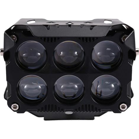 Phare antibrouillard à 6 lentilles pour moto, projecteur de phare de travail, feu de route électrique supplémentaire (1/5)
