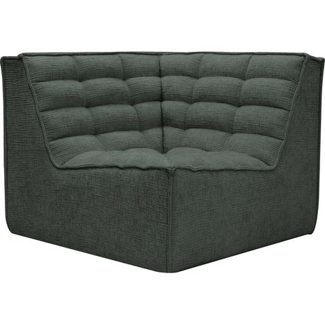 ZEYNA Fauteuil modulable angle réversible tissu vert (1/5)