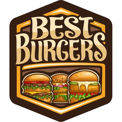 Plaque Murale Décorative Hamburgers Panneau de Texte en Fer Marron 38 x 45 cm - PANGIVO