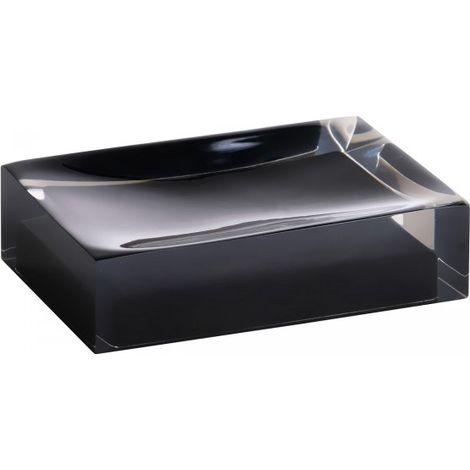 Porte-savon à poser VISTA en résine 11 x7 x3 cm-Noir-Noir-7 --http://maisondelatendance.com/img/co/11.jpg- (1/2)
